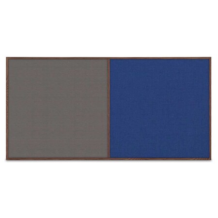 United Visual Products Enclosed Corkboard, 1 Door, 72"x48", 4" Fra UV3412-GOLD-BLACK